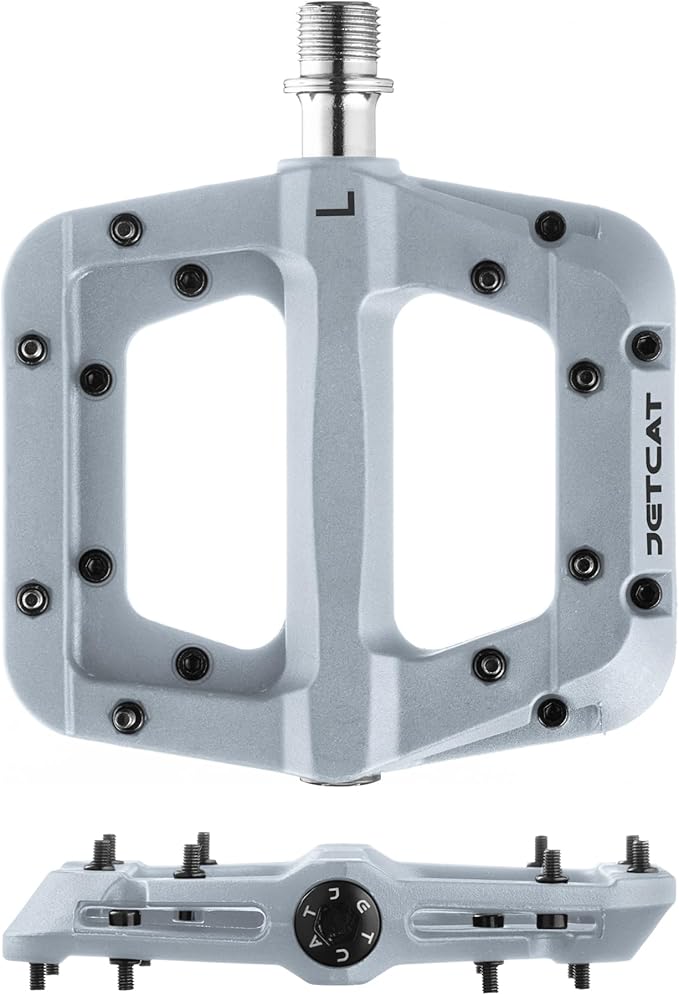 Mountain Bike Pedals Flat - MTB Pedals Flat, Bicycle Pedals for BMX/MTN/Road/Gravel/EBike, BMX Pedals, Platform Pedals, Adults & Kids Bike Replacement Upgrades Parts 9/16