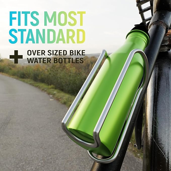 Bicycle Water Bottle Cage Drink Rack Carrier Titanium Alloy Bike Water Bottle Holder Kettle Bracket for Adult Bikes Mountain Bikes