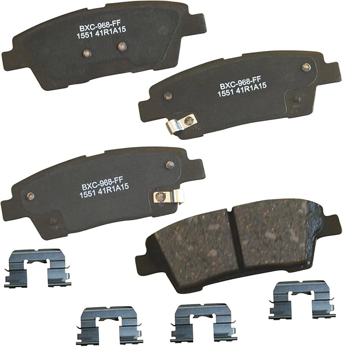 Bendix Premium SBC1551 Ceramic Rear Brake Pads for Genesis G80 2017, Hyundai Genesis 2016-2010, Kia K900 2017-2015