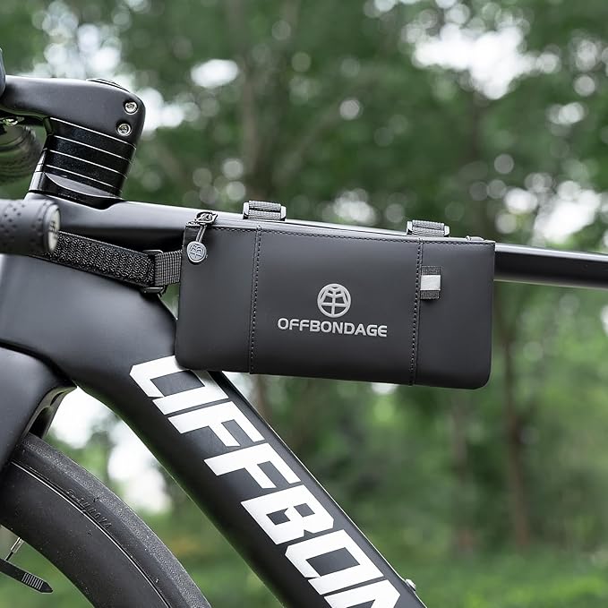 Top Tube Bike Bag for Bicycle - Waterproof Bicycle Frame Bag Secure & Minimalist Bike Pouch Fits Road & Mountain