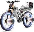 eAhora Romeo Pro 3 Electric Bike - [2026 Latest] 50MPH 5600W Dual Motor 60V 80AH 250Miles Long Range Ebike for Adults, 26" * 4.0 Fat Tire Fast Electric Mountain Bike Full Suspension Off-Road E-Bike