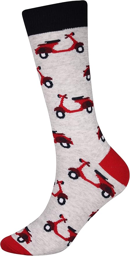 Cansok Men's 2/4 Packs Fun Crazy Novelty Dress Crew Socks
