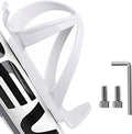 Bike Water Bottle Holder 1 Pack, Universal Bikes Cup Holder Cage, Ultra-Light Water Bottle Bike Cage with Stainless Steel Screws Tool, for Bicycle, Cycling, MTB, Road/Mountain Bikes - White