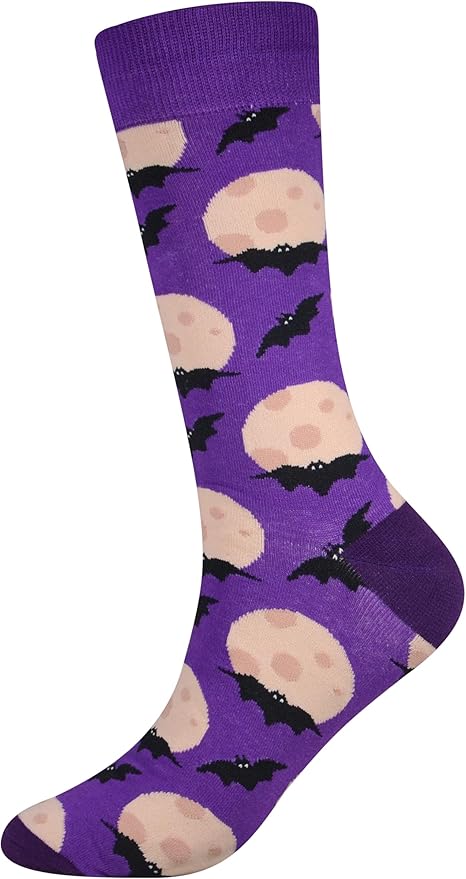 Cansok Men's 2/4 Packs Fun Crazy Novelty Dress Crew Socks
