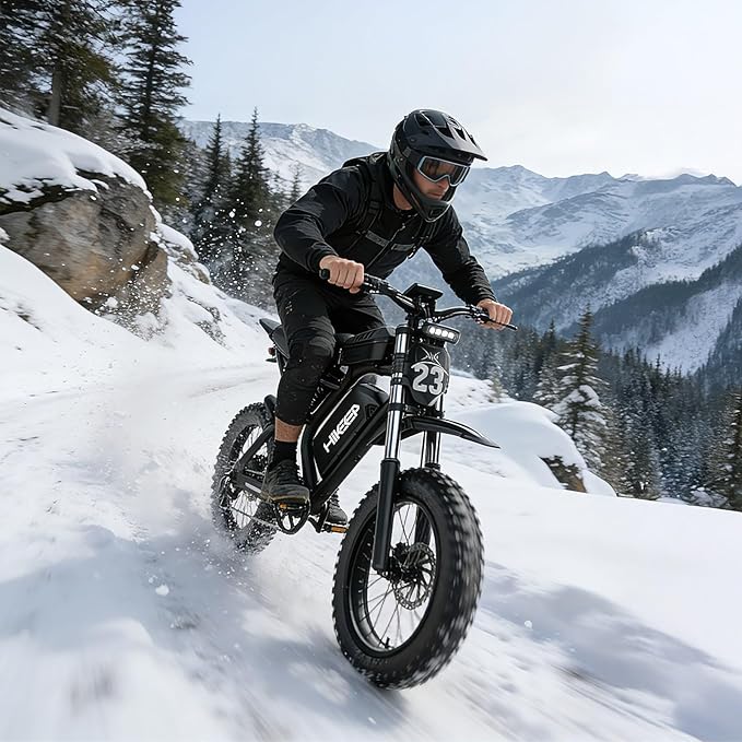 Electric Dirt Bike for Adults - Peak 1500W/3000W Electric Bikes, 48V/52V 15.6Ah/25Ah/40Ah, 50-100 Mile Range(PAS Mode), 16/20 Inch All-Terrain Fat Tire Motorcycle