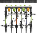 Housolution Bike Storage Rack 48Inch for 6 Bikes + 5 Helmets, 500lbs Capacity, Heavy Duty Steel Bicycle Wall Mount Hanger for Garage Storage, Bike Hooks, Bicycle Storage, Bike Wall Mount, Black