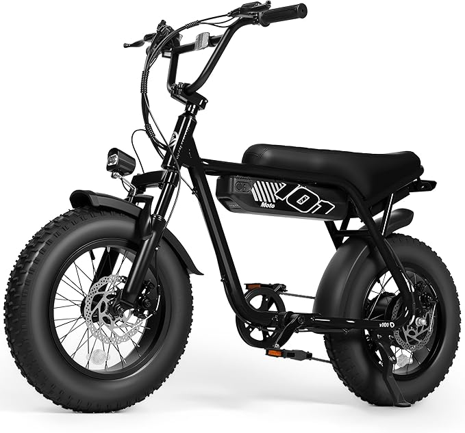ESKUTE V100 Electric Bike for Adults, Electric Dirt Bike 1500W Peak Motor, All Terrain Dual Suspension E Bike 28MPH Top Speed, Ebike Up to 60 Miles Range, 16" Fat Tire, 48V13Ah Battery, 7-Speed