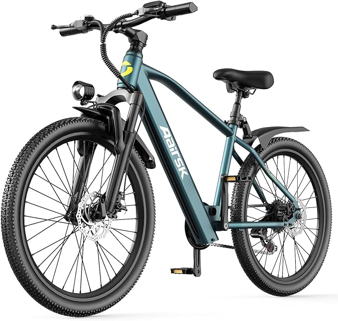 Electric Bike 24" / 26", 22Mph Speed & & Peak 750W Motor, 360Wh Lithium Battery & 7-Speed Gear, Max Range 40+ Miles(Pedal-Assist), Electric Mountain Bicycle for Adults Women Men