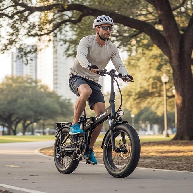 1000W Folding Electric Bike for Adults,75+ Miles,30+MPH,48V 20.8Ah Removable Battery,20" Fat Tire Electric Bike,Front Suspension 7-Speed Commuter Ebike,UL Certified