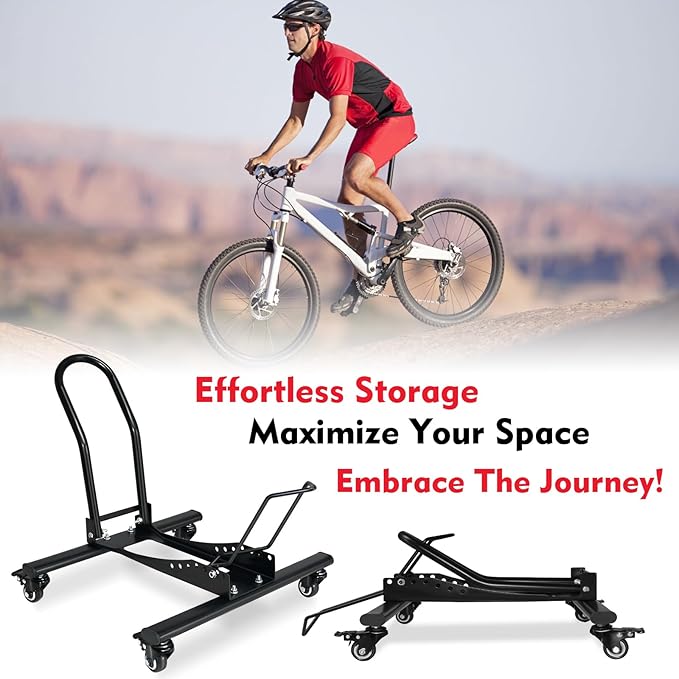 Bike Stand Floor Freestanding Indoor Garage Bike Storage Space-Saving Bicycle Parking Rack for 20"-29" Road Bikes Adjustable