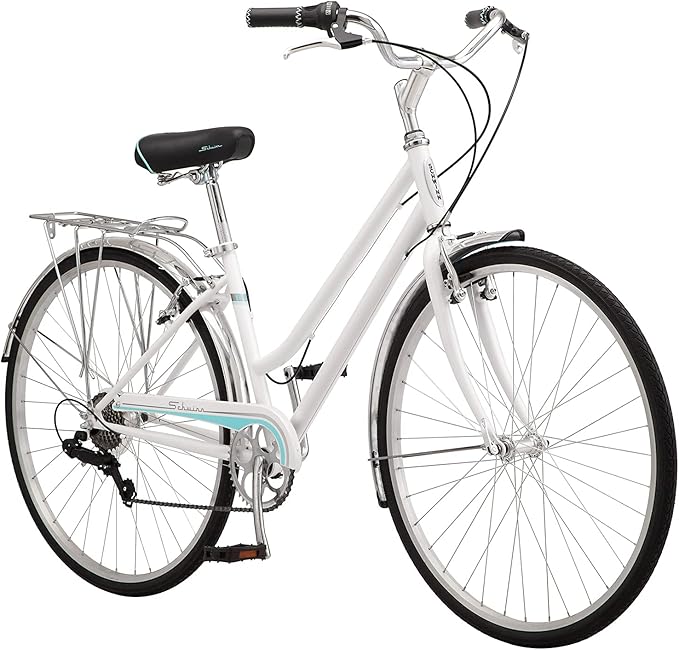 Schwinn Wayfarer Hybrid Bike, 700c Mens and Womens Bike, 7-Speed Hybrid Bicycle, Retro Steel Frame, Front and Rear Linear Pull Brakes, Fenders, Cargo Space, Adult Bicycle