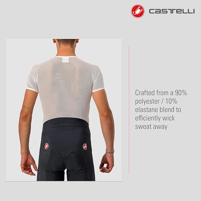 CASTELLI Men’s Core Mesh 3 Short Sleeve, Ultra-Lightweight Moisture-Wicking Base Layer for Hot-Weather Road Cycling