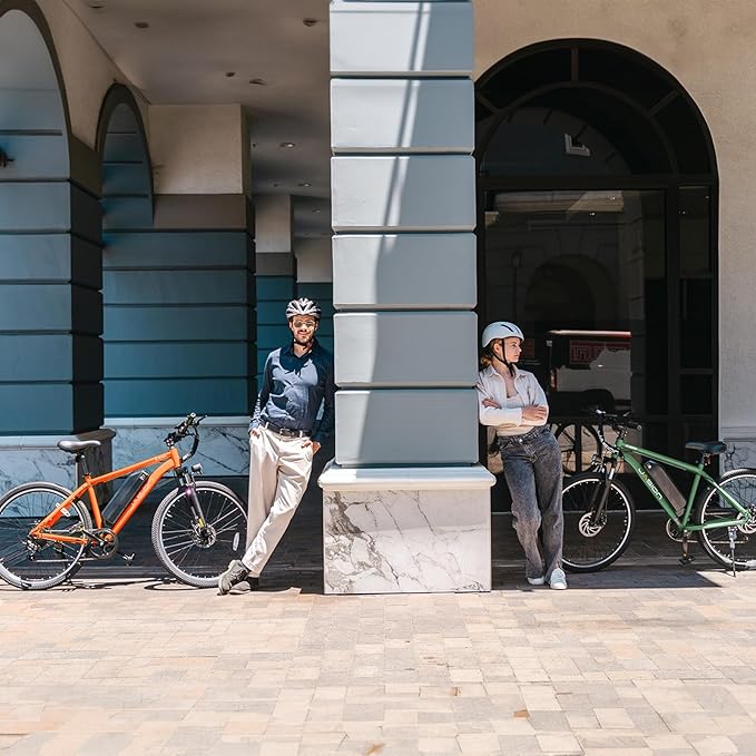 Jasion EB5 Electric Bike for Adults with Peak 1000W Brushless Motor, 40Miles 20MPH Commuting Electric Mountain Bike with 360Wh Removable Battery, 7-Speed, 26" Tires and Front Fork Suspension
