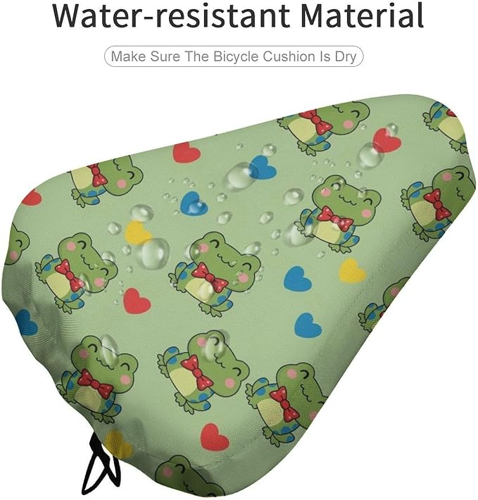 Adjustable Exercise Bike Seat Cover, Soft Cushion Indoor Outdoor Dust Resistant Protection