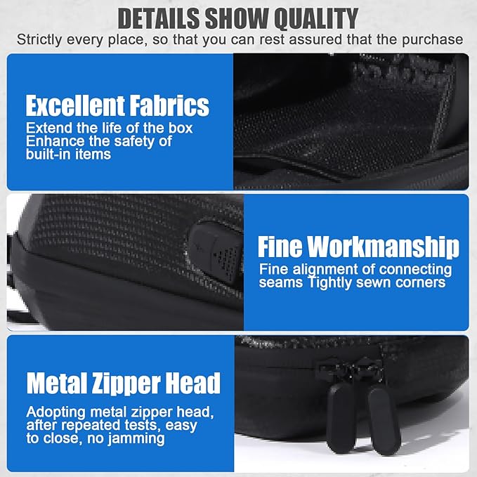 Bike Top Tube Bag, EVA Hard Shell Layered Waterproof Bicycle Cycling Front Tube Bag, Bag Cycling Accessories Pouch