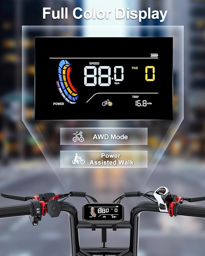 ANIIOKI Electric Bike for Adults,70Ah Removable Battery,200+ Miles Long Range,7-Gear Speed All-Terrain E-Bike