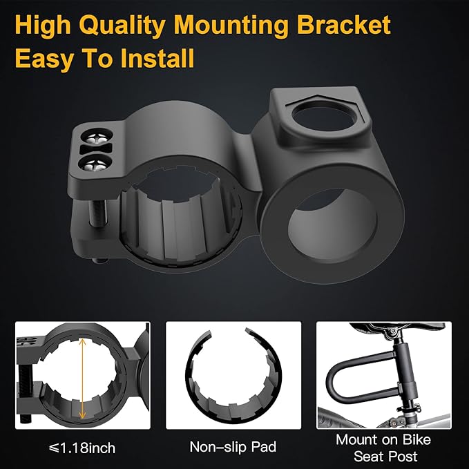 Bike U Lock Heavy Duty Bike Lock Bicycle U Lock, 16mm Shackle and 4ft/6ft Length Security Cable with Sturdy Mounting Bracket for Bicycle, Motorcycle and More