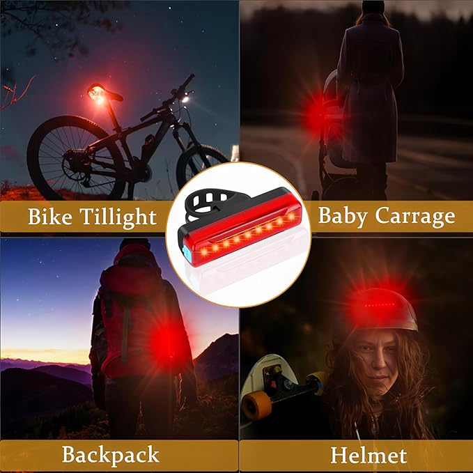Bike Headlight and Taillight Set, Bright USB Rechargeable Front Bike Light with Power Bank Function Easy to Install and Very Sturdy for Men Women Kids Road Mountain Safety Night Cycling