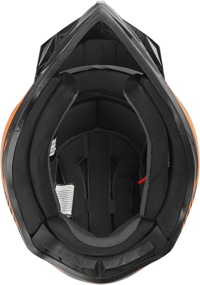 TCT-MOTORPARTS DOT Adult Full Face Motorcycle Helmet Off Road Dirt Bike Motocross ATV MTB Helmet for Men Women Medium