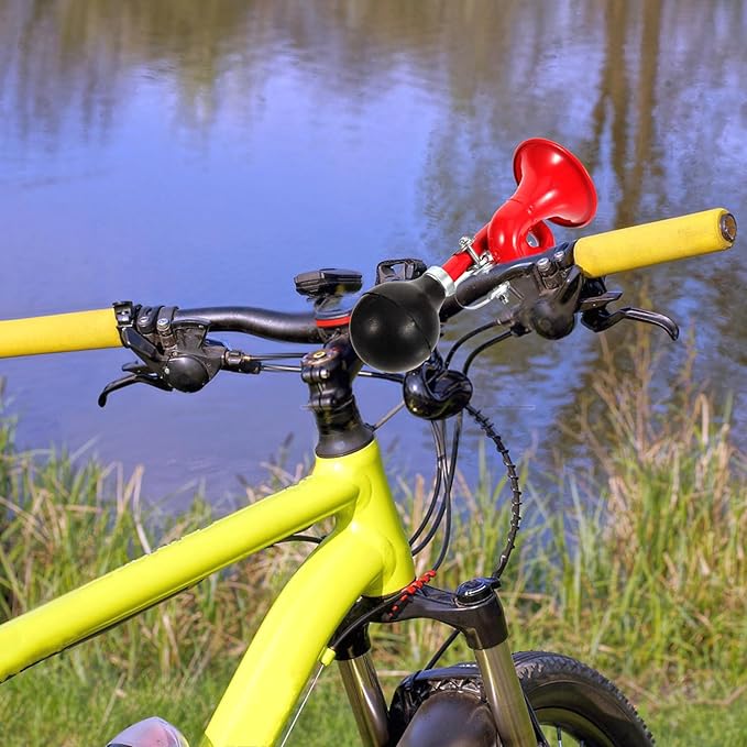 Loud Squeeze Air Horn Portable Red Vintage Bicycle Bell for Mountain and Road Bikes Safe Riding Accessories