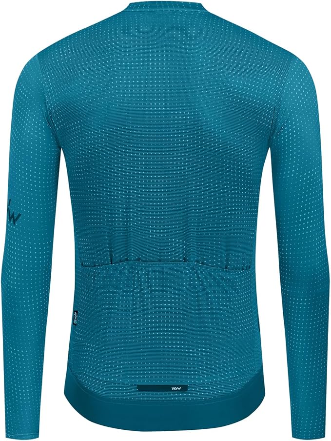 YKYWBIKE Cycling Jersey Men Long Sleeves Bike Jersey with Pockets Breathable MTB Biker Shirts Biking Shirts for Men Cycling
