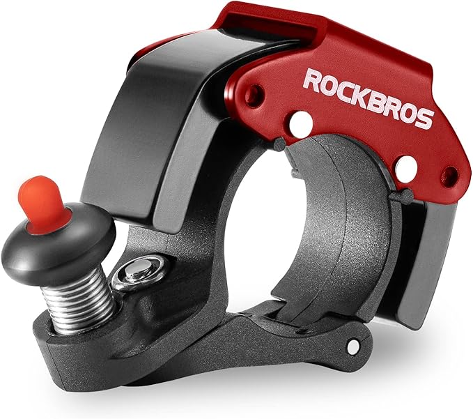 ROCKBROS Bike Bells Hidden MTB Bells Bicycle Bells for 22.2mm Handlebars, More Than 100dB, Clear & Long Sound Ringer, Mountain Bike, Scooter, Youth Bike