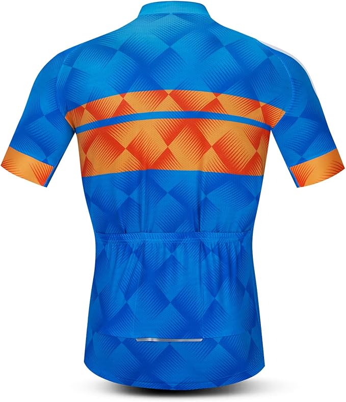 Men's Cycling Jersey Short Sleeve Bike Shirts Bicycle Jacket with Pockets