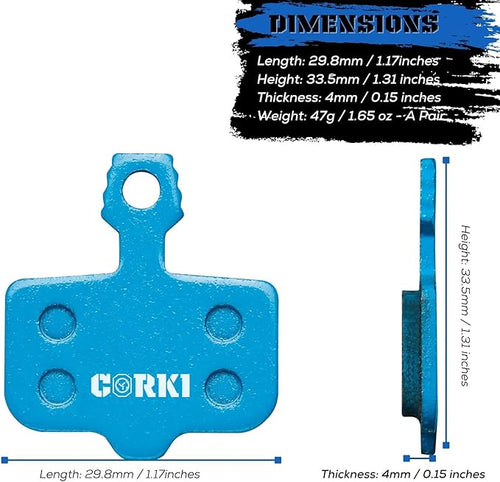 2 Pairs Disc Brake Pads for Sram Avid Elixir 1 3 5 7 9 R ER CR Mag Level TL T Sram XX X7 X9 XXWC DB1 DB3 DB5(Resin,Semi-Metallic,Sintered Metal)