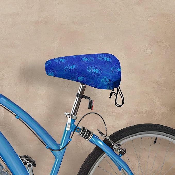 Adjustable Exercise Bike Seat Cover, Soft Cushion Indoor Outdoor Dust Resistant Protection