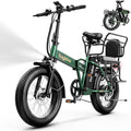 Foldable Electric Bike for Adults, 30+MPH, 48V 20Ah Removable Lithium Battery up to 80Miles, 20" Fat Tire 1000W Peak Motor Dirt Ebike Adult Electric Bicycle for Commute Beach Mountain E Bike