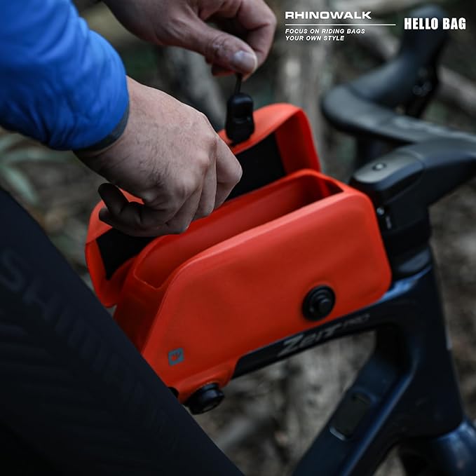 Rhinowalk Bike Top Tube Bag Bike Frame Bag Fully Waterproof and Stable Bicycle Frame Bag Bicycle Bag Professional Cycling Accessories for Mountain Road Bike