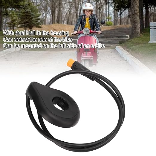 Universal Electric Bicycle Pedal Assist Sensor, Dual Hall Effect Magnetic, Left Side, Compatible with Most Electric Bikes