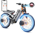 eAhora 2026 Romeo Pro 3 5600W 50Mph High-Torque Ebike, 60V 80Ah 250-Mile Long Range Electric Bike for Adults, Adjustable Air Suspension, 26'' Puncture-Proof Tire, UL 2849 Certified by TÜV