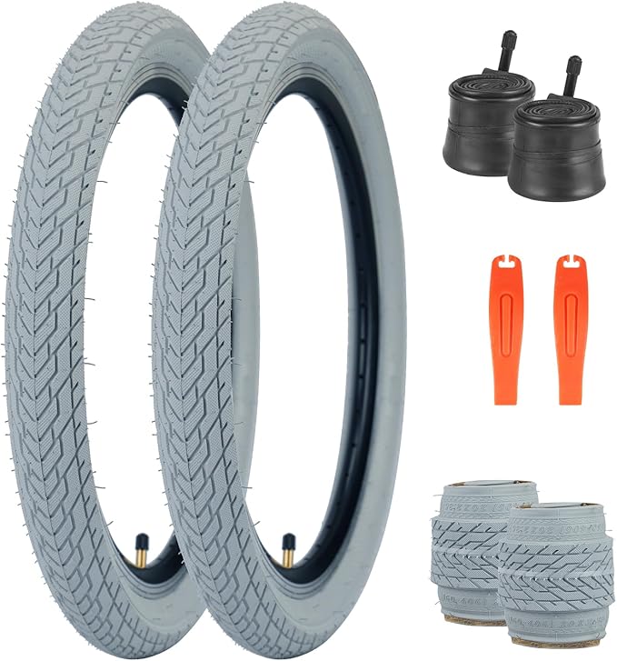 ZUKKA 20 x 2.35 Bike Tire 1/2 Pack 20 inch x 2.35 BMX Bike Tire Folding Replacement Tire for MTB Mountain Bike, BMX Bicycle Commuter Bike