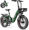 Heybike Ranger Foldable Electric Bike for Adults, 1200W/1800W Peak Motor, 28/32MPH E Bike, 55/90 Miles Range, 20"x4.0" Fat Tire Ebike with Removable Battery, Hydraulic Brakes for Snow, Beach,Commuting