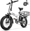 1000W Folding Electric Bike,48V 20AH Removable Battery E Bike,30+MPH,80 Miles Max Range Electric Bike for Adults,20" Fat Tire Foldable ebike,Adult Electric Bicycle for Commute Beach Snow