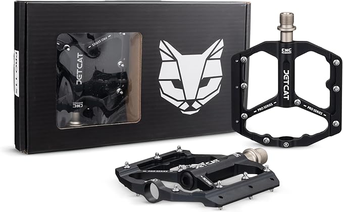 Mountain Bike Pedals Flat - MTB Pedals Flat, Bicycle Pedals, Road Bike Pedals, BMX Pedals, for BMX MTN Road Gravel EBike, Specialized Parts, Adults, Aluminum Metal Stamp 9/16"