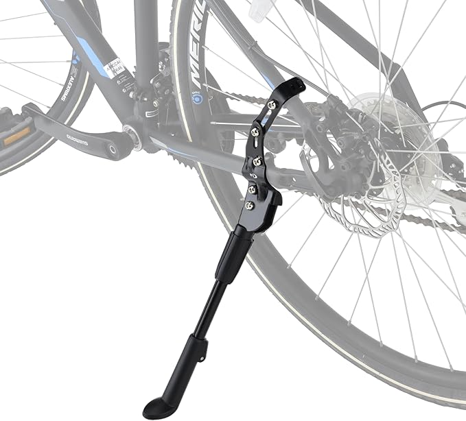 N+1 Adjustable Alloy Rear Side Bike Kickstand- bicycle kickstand for 26"-29" Mountain Bike/Road Bike/BMX/MTB, Adult Bikes and Kid Bikes (KF168)