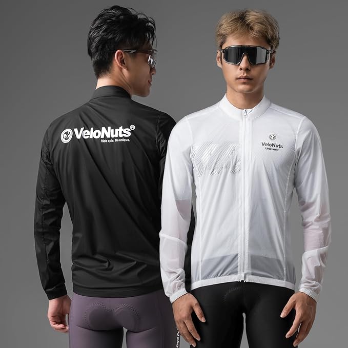 ROCKBROS VNS Men's Cycling Jacket, Ultralight Windbreaker for Running Cycling Packable
