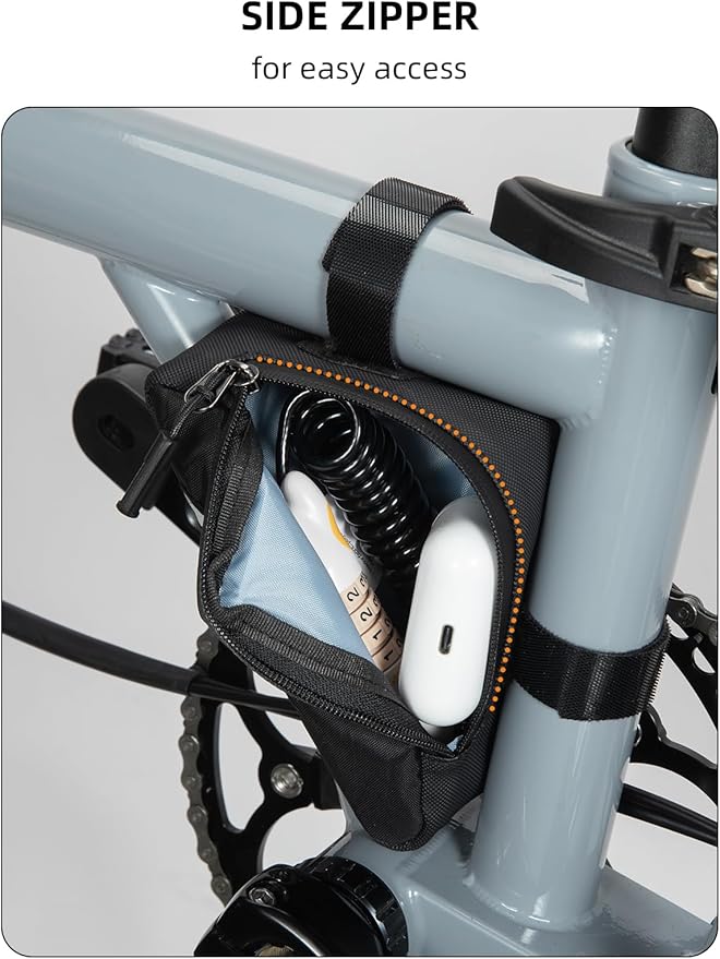 ROCKBROS Bike Frame Pouch Triangle Bike Pouch - Waterproof Small Bicycle Accessories for Boys Girls Men Women, Universally Compatible with Road Bikes, Brompton Bikes, Folding Bikes and Kids' Bikes