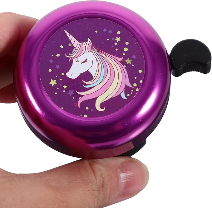 Kids Unicorn Bicycle Bell - Loud Clear Sound for Girls Bikes Fun Cartoon Handlebar Bell Easy to Install Unique Accessories for Kids and Scooters