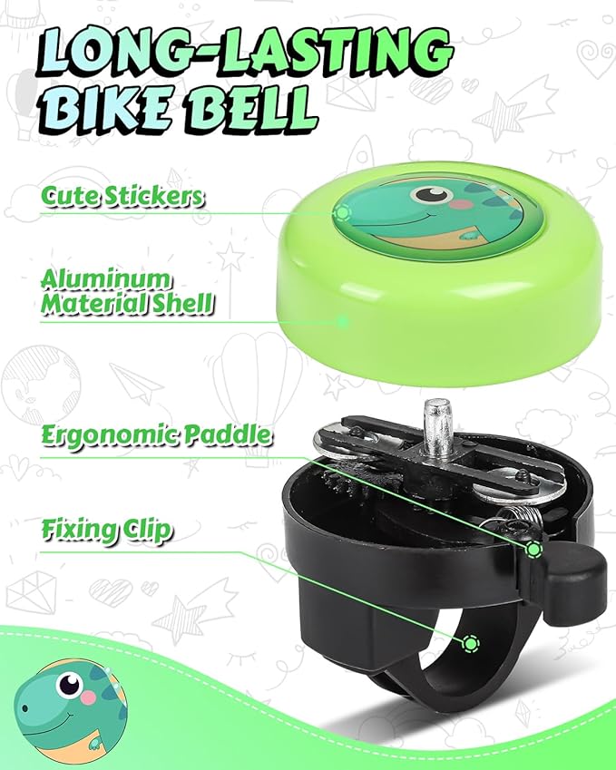 VICTGOAL Bike Bell for Kids with Loud Clear Sound, Bicycle Bell Scooter Bike Horn Ringtone Alert Cute Cycling for Toddler Children Boys Girls