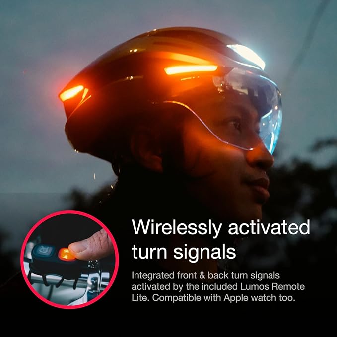 Lumos Ultra E-Bike Smart Helmet | NTA 8776 Certified | Front & Rear LED Lights | Retractable Face Shield | App Controlled | EBike, Scooter, Cycling, Bicycle | Adults, Men Women