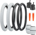 12/16/20x2.125 Bike Tires 1/2 Pack 12/16/20 Inch Kids Folding Replacement Tire/Tube Suitable for Tires 12/20x2.1 12/16/20x2. 125 12/20x2.25, Multiple Colors