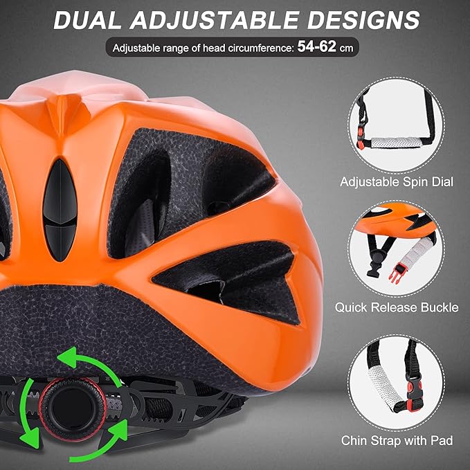 Zacro Adult Bike Helmet Lightweight for Men Women Comfort with Pads&Visor, Certified Bicycle Helmet for Adults Youth Mountain Road Biker