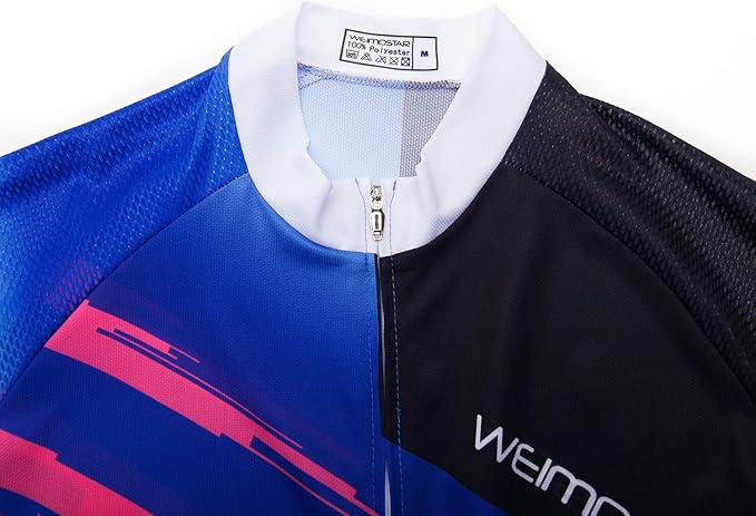 New Pro Full Zipper Men's Cycling Jersey Short Sleeve Riding Shirt USA