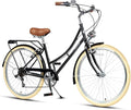 AVASTA Vela Hybrid Bike for Adult Women Female Lightweight Step Through 26 Inch High Tensile Steel Frame City Commuter Comfort Lady Bicycle, 6-Speed, Multiple Colors