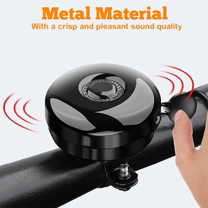 Bike Bells Metal 2 Pack Cycling Horns, Loud Ringing Sound, Easy Installation, Bicycle Accessories