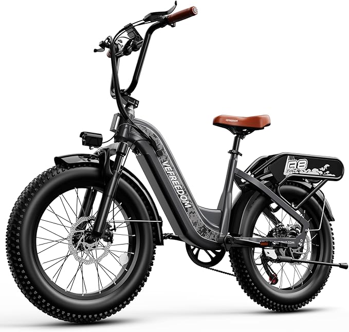 EUY Electric Bike for Adults with Peak 1500W Motor, 48V 20Ah Removable Battery Fast Ebike,Max 70Miles & 30MPH,20" x4.0 Fat Tire Commuting Electric Mountain Bike,7-Speed, Step-Thru Bicycle