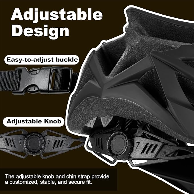 Favoto Bike Helmet for Adults – Lightweight Bicycle Helmet with Visor, MTB & Road Bike Helmet for Men and Women, CPSC Certified